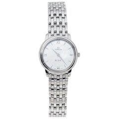 Omega Mother Of Pearl Stainless Steel De Ville Women's Wristwatch 27.40 mm