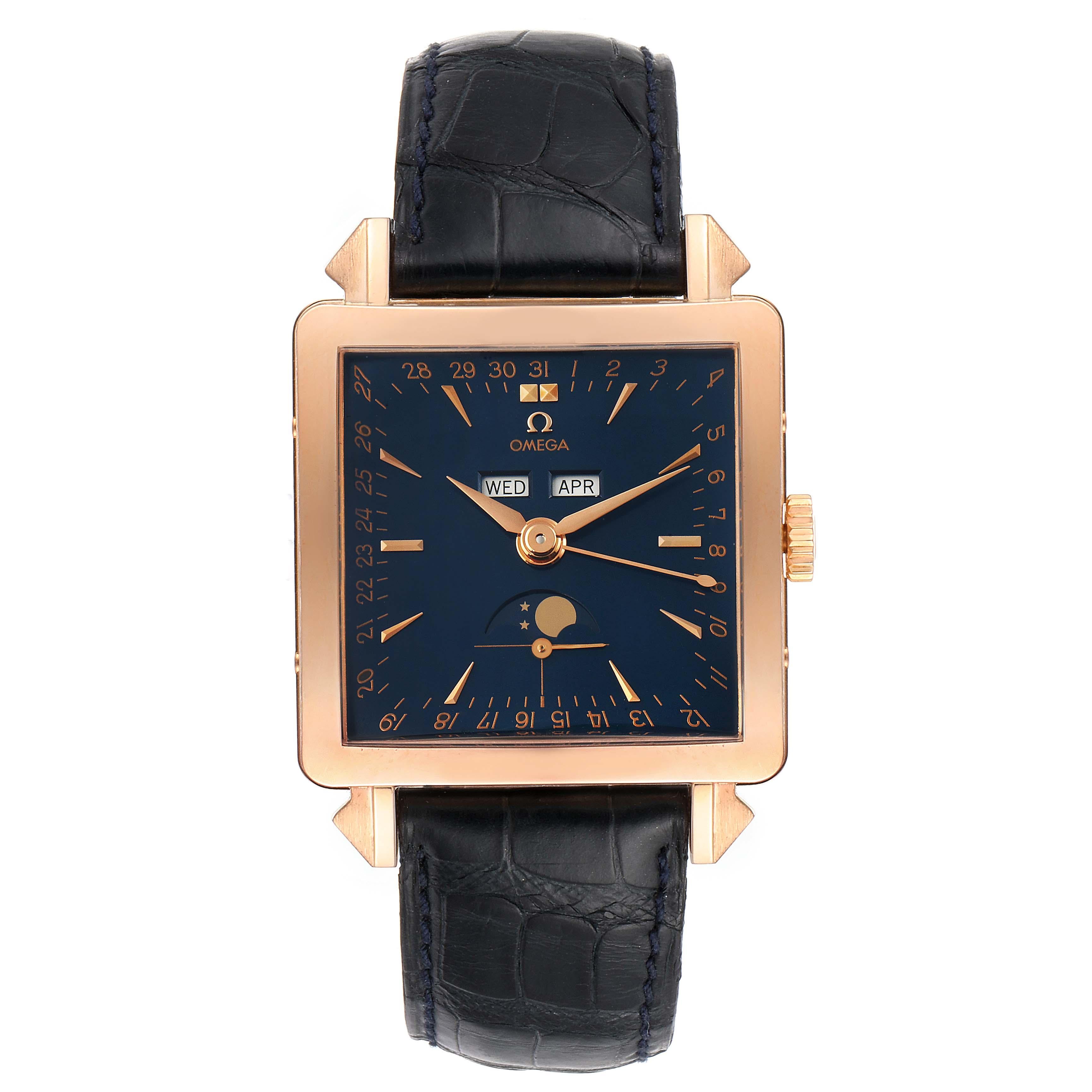 Omega Museumssammlung 1951 Cosmic 18k Roségold Herrenuhr 5701.80.03 im Zustand „Hervorragend“ im Angebot in Atlanta, GA