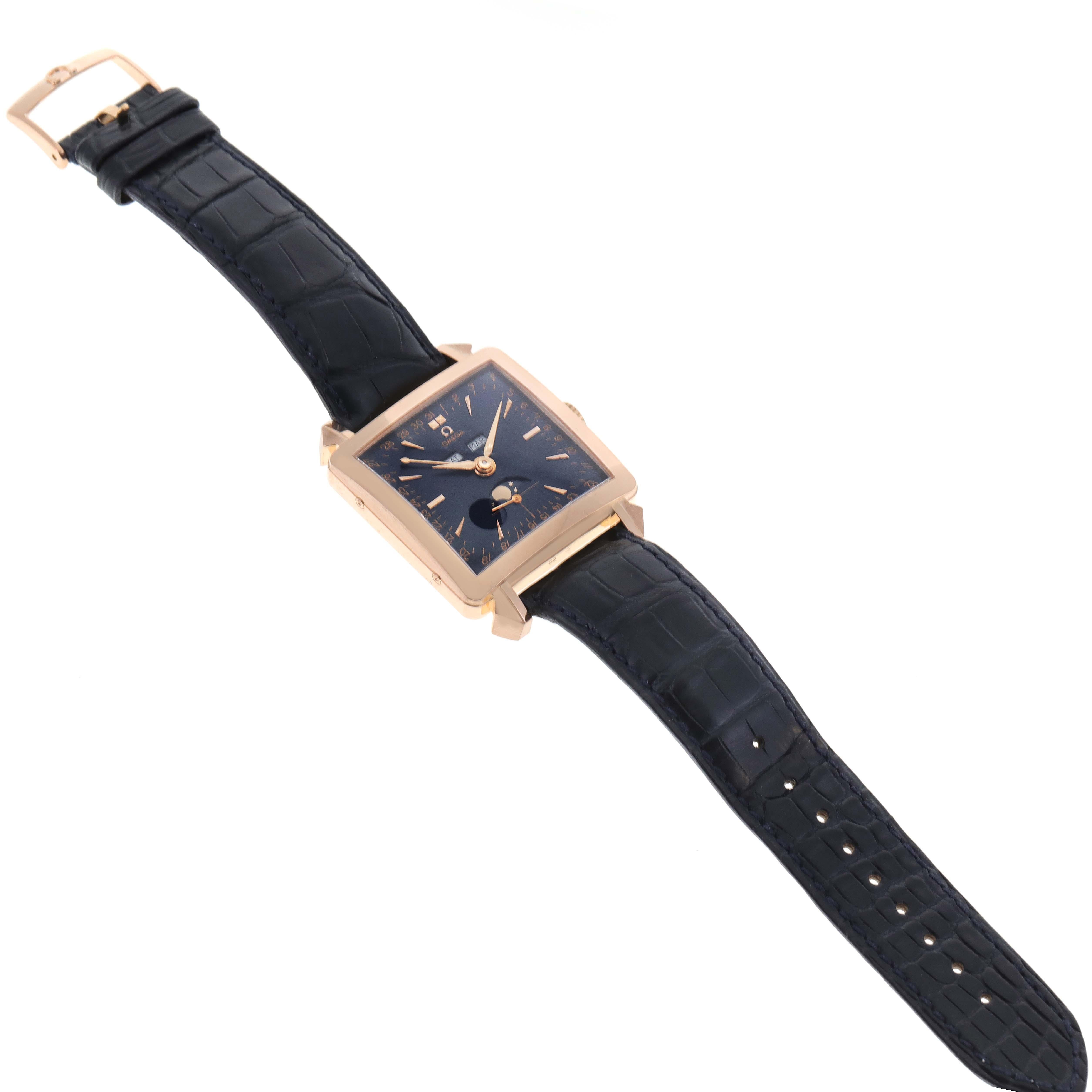 Omega Museumssammlung 1951 Cosmic 18k Roségold Herrenuhr 5701.80.03 im Angebot 5