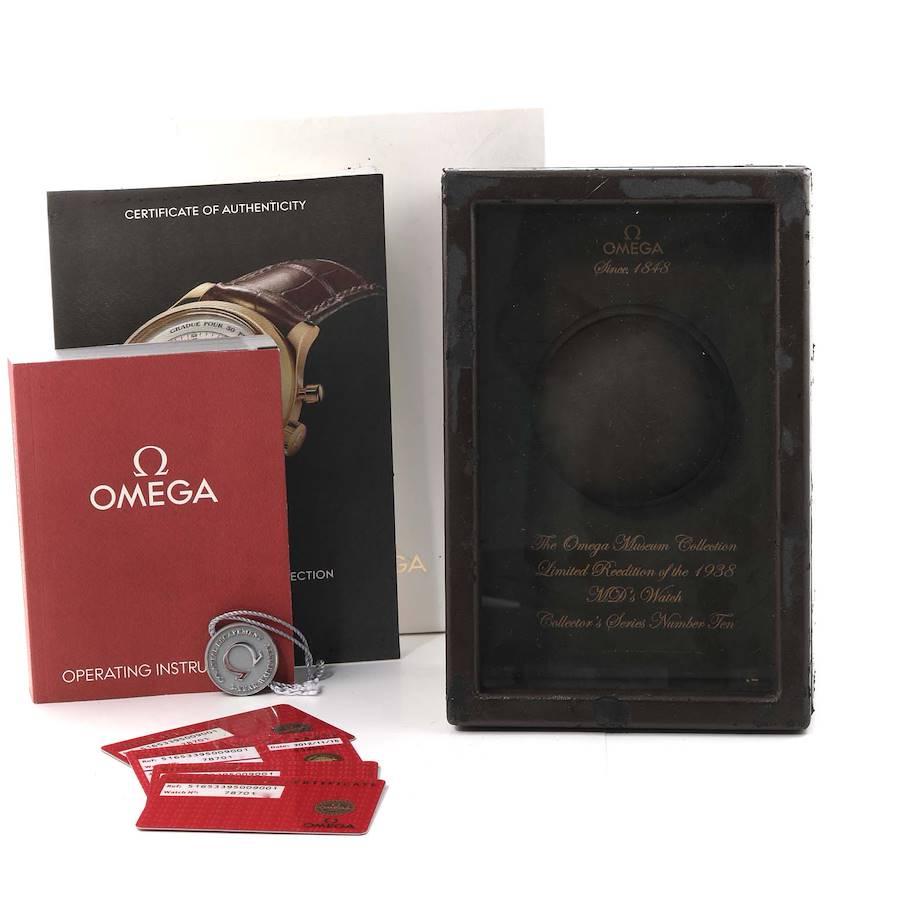 Omega Museum Collection Chronograph LE Montre Homme 516.53.39.50.09.001 Box Card en vente 6