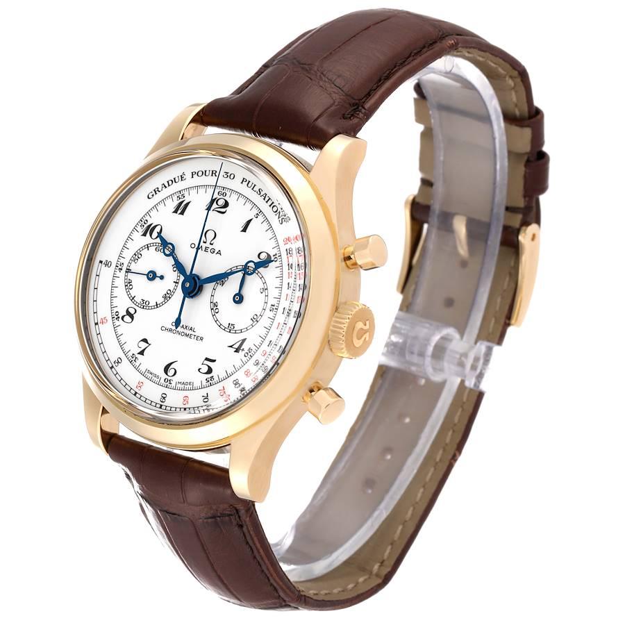 Men's Omega Museum Collection Chronograph LE Mens Watch 516.53.39.50.09.001 Box Card For Sale