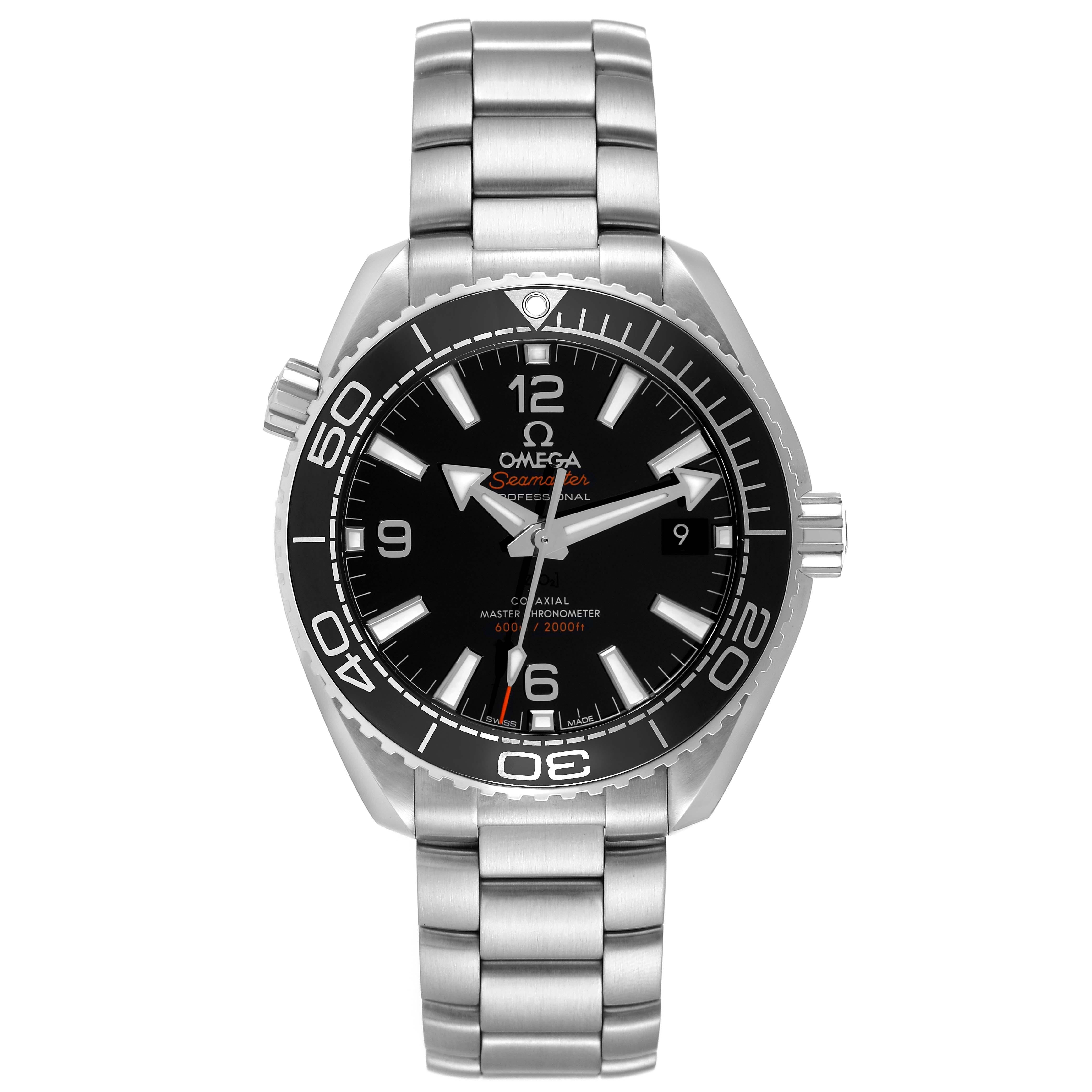 Omega Planet Ocean 600m Black Dial Steel Mens Watch 215.30.40.20.01.001 Box Card. Automatic Self-winding movement with Co-Axial escapement. Certified Master Chronometer, approved by METAS, Resistant to magnetic fields reaching 15,000 gauss. Free