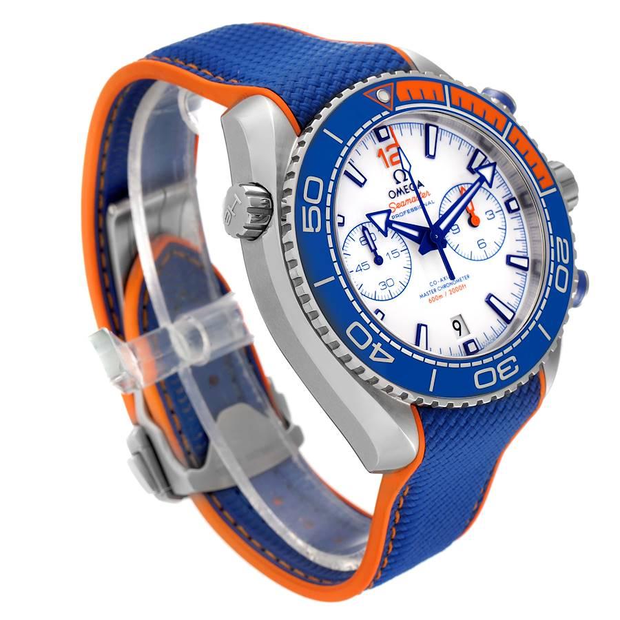 Omega Planet Ocean 600m Michael Phelps LE Uhr 215.32.46.51.04.001 Box-Karte im Zustand „Hervorragend“ im Angebot in Atlanta, GA