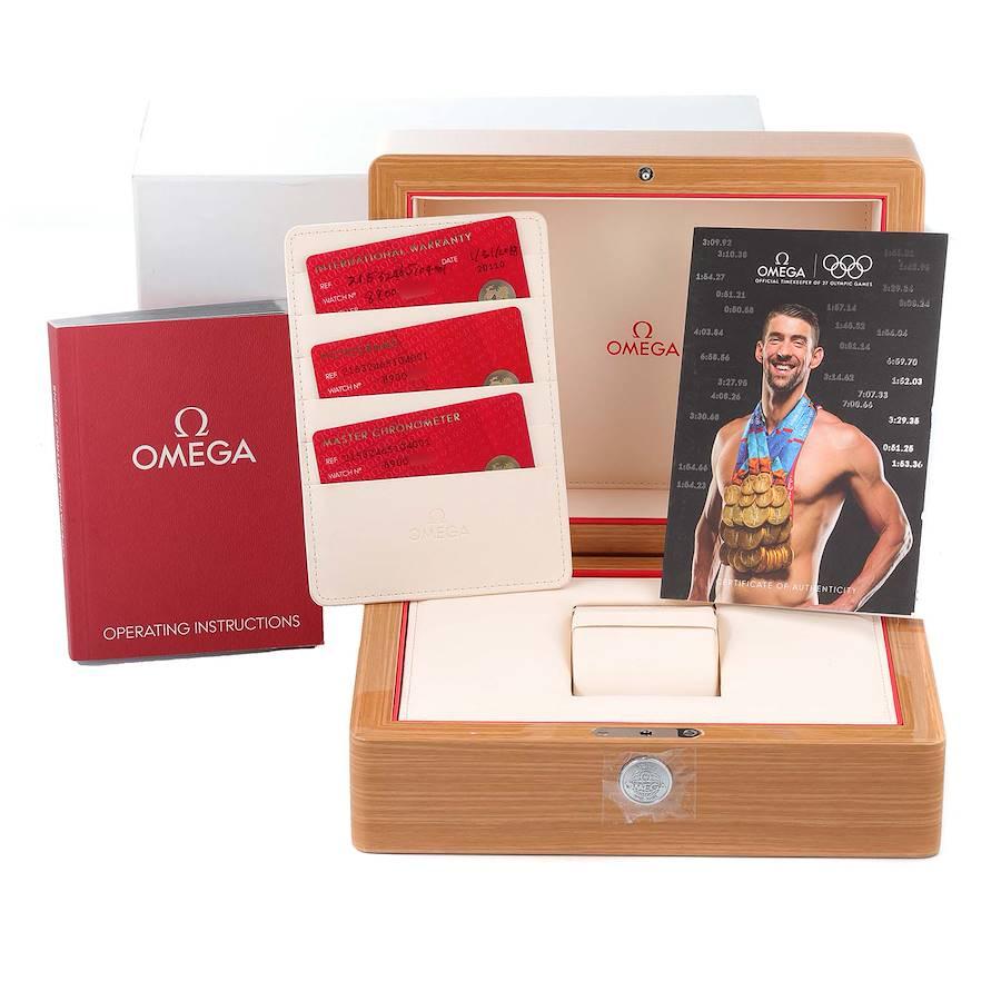 Omega Planet Ocean 600m Michael Phelps LE Uhr 215.32.46.51.04.001 Box-Karte im Angebot 5