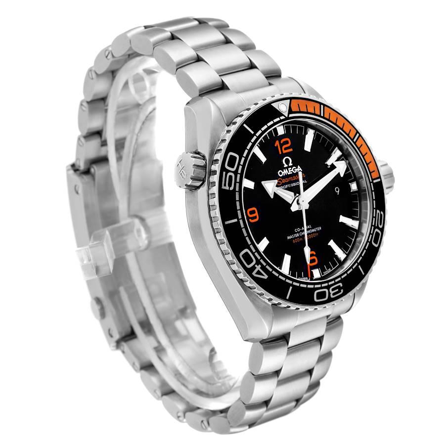 Omega Planet Ocean Black Orange Lünette Uhr 215.30.44.21.01.002 Boxkarte im Zustand „Hervorragend“ in Atlanta, GA