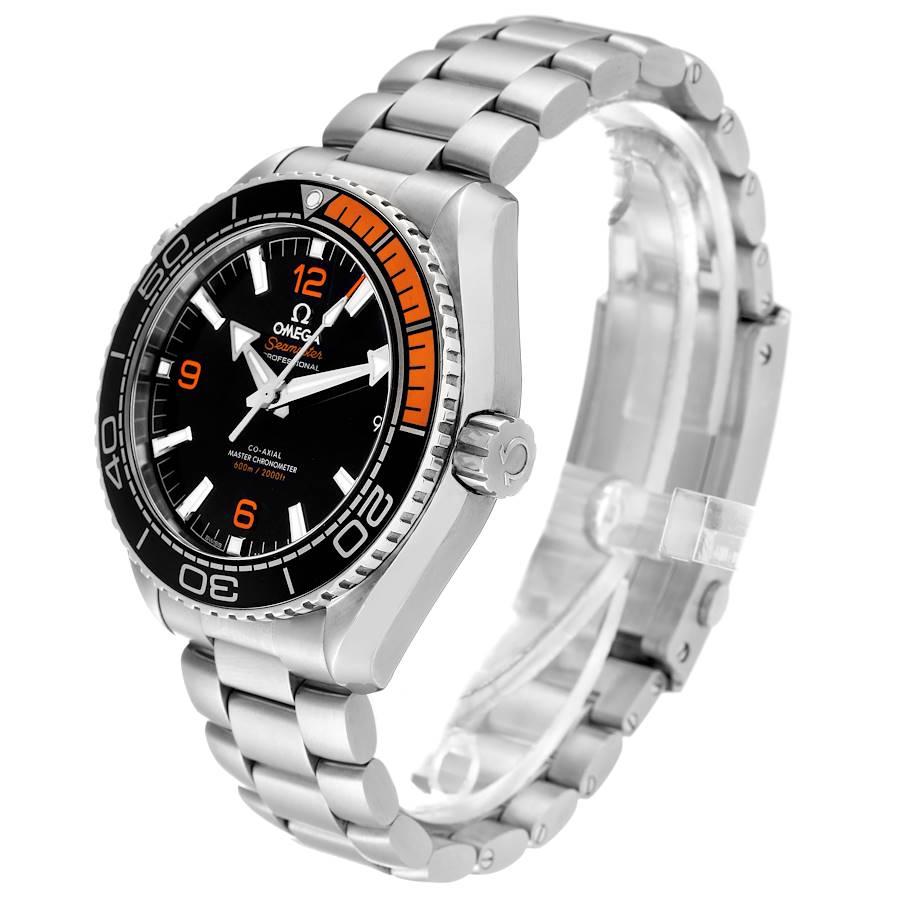 Omega Planet Ocean Black Orange Lünette Uhr 215.30.44.21.01.002 Boxkarte Herren