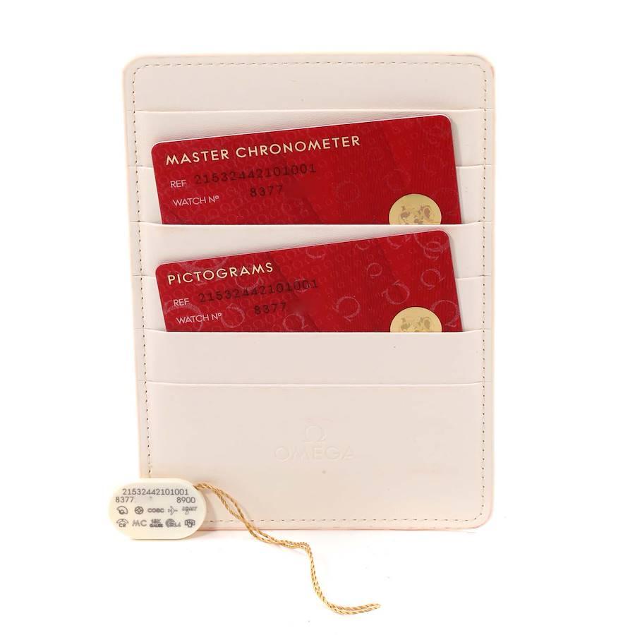 Omega Planet Ocean Black Orange Bezel Watch 215.32.44.21.01.001 Box Card 4