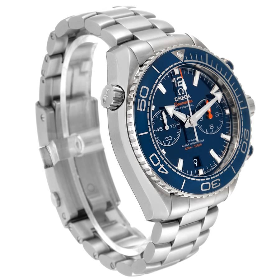 Omega Planet Ocean Chronograph Blau Zifferblatt Herrenuhr 215.30.46.51.03.001 Box-Karte im Zustand „Hervorragend“ in Atlanta, GA