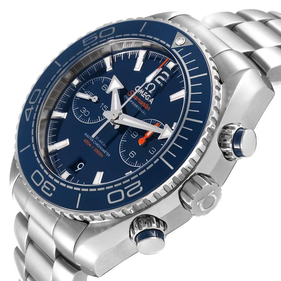 omega seamaster planet ocean chronograph blue