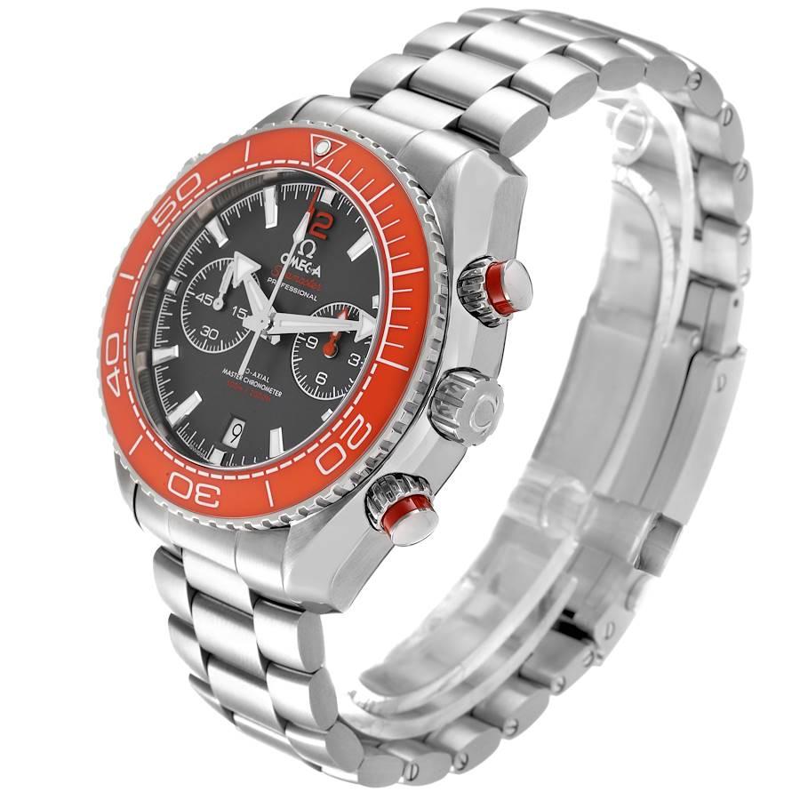 Men's Omega Planet Ocean Chronograph Steel Mens Watch 215.30.46.51.99.001 Box Card For Sale