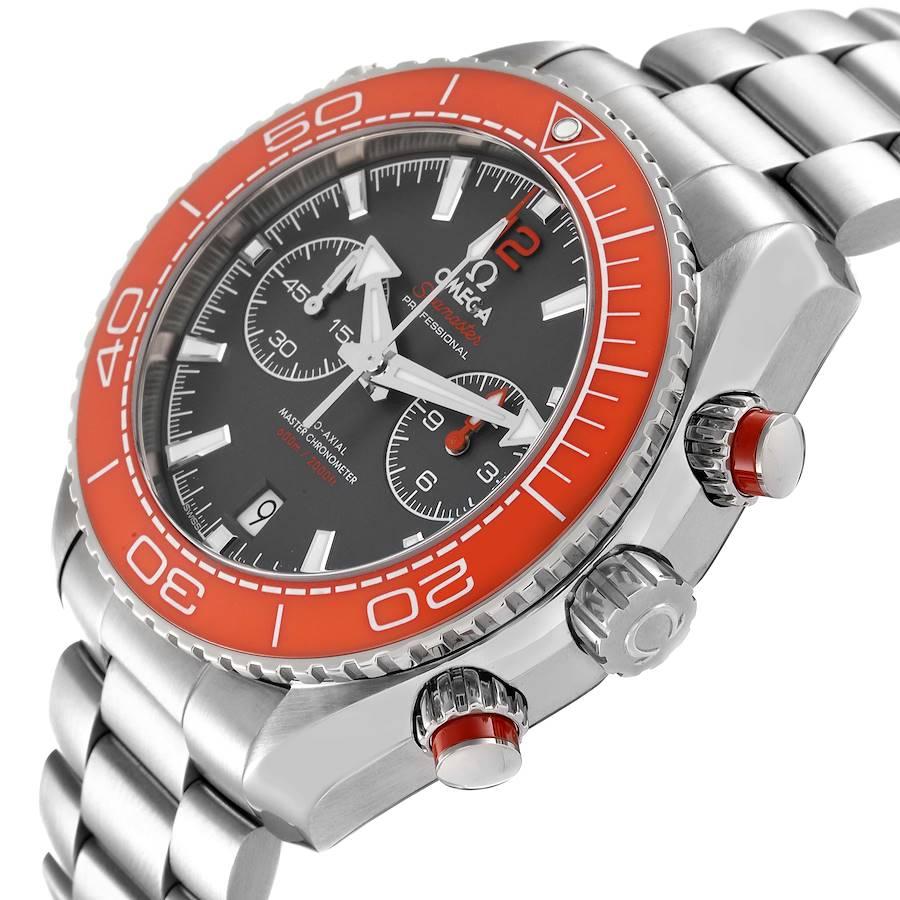 Omega Planet Ocean Chronograph Steel Mens Watch 215.30.46.51.99.001 Box Card For Sale 1