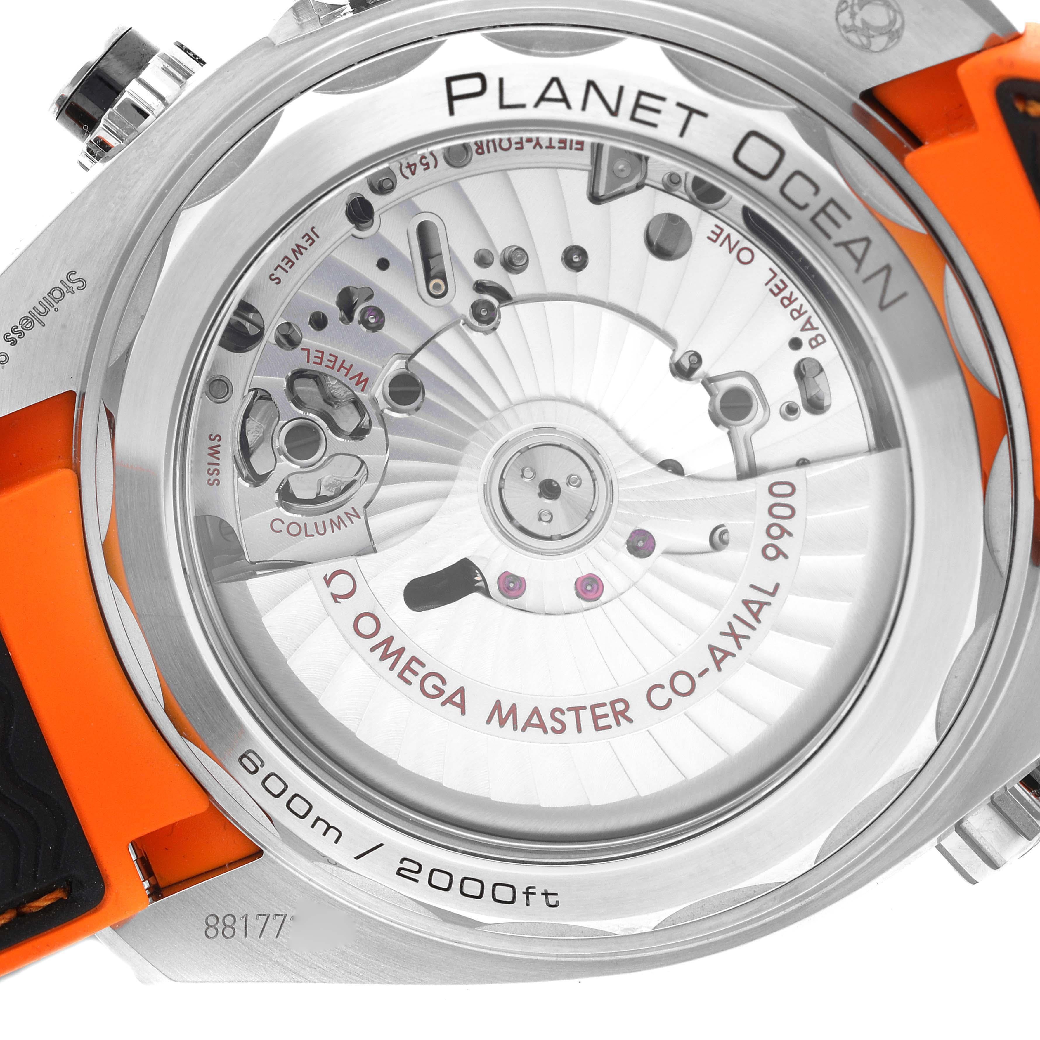 Omega Planet Montre chronographe océanique en acier pour hommes 215.32.46.51.01.001 Carte de boîte en vente 3