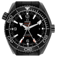 Used Omega Planet Ocean GMT Ceramic Mens Watch 215.92.46.22.01.001 Box Card