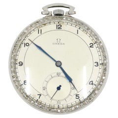 OMEGA Platinum Diamond Pocket Watch