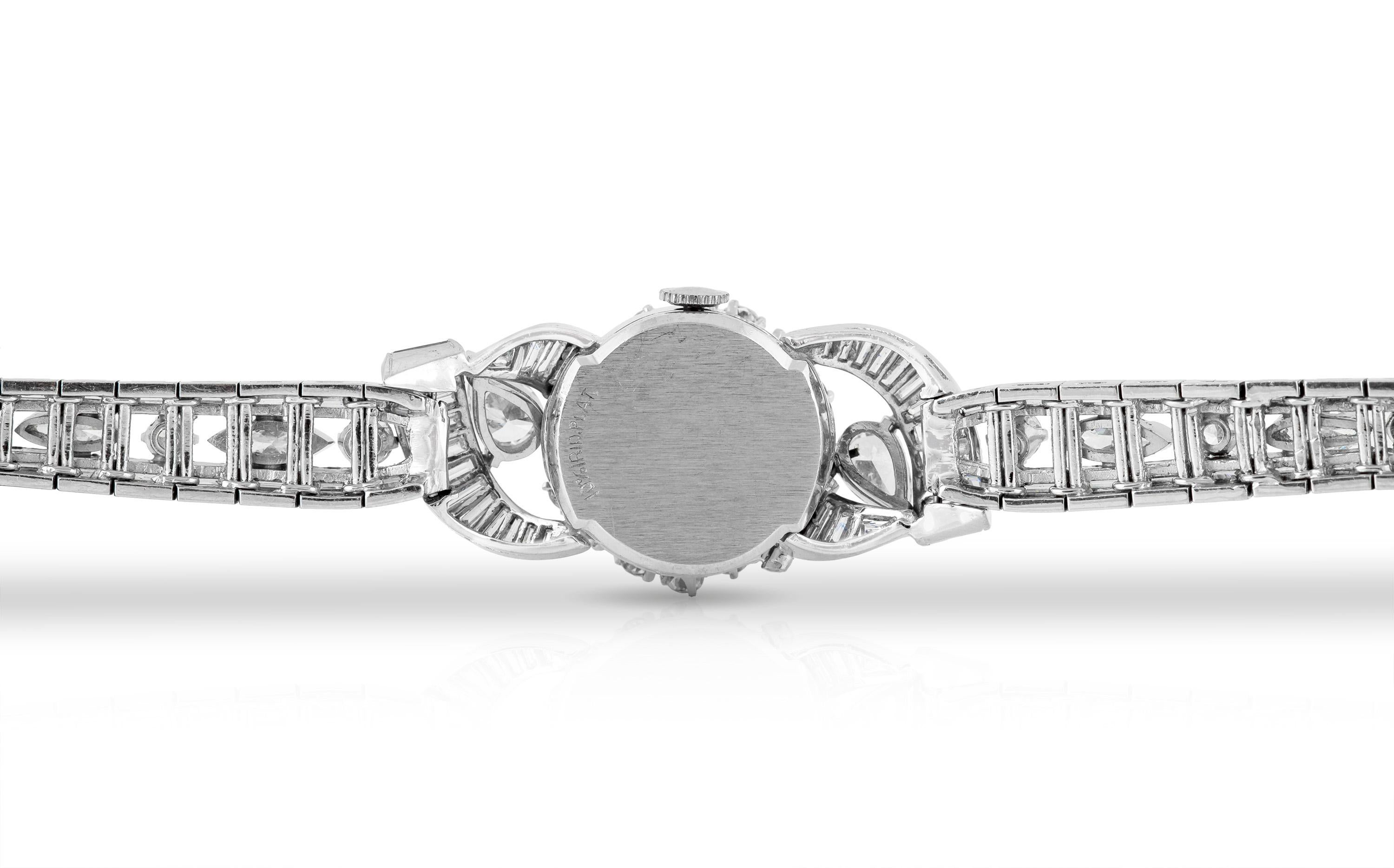 Women's or Men's Omega Platinum Diamond Watch