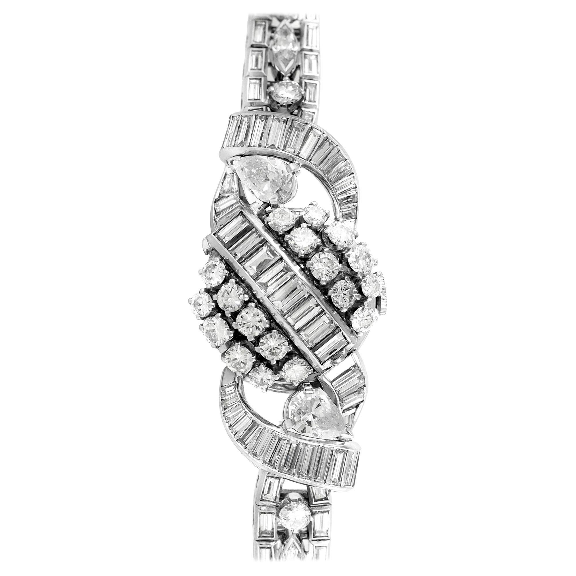 Omega Platinum Diamond Watch