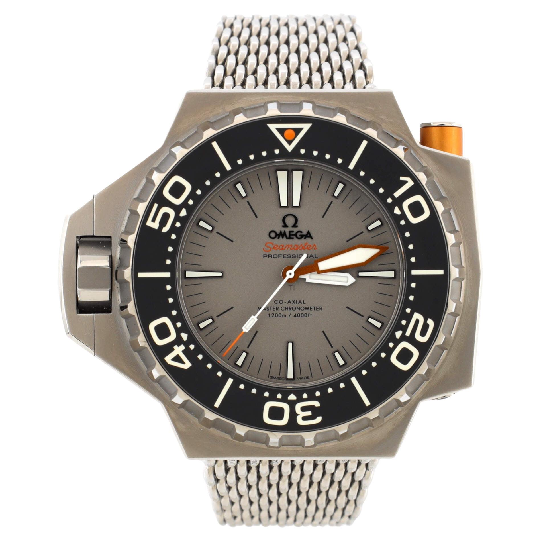 Omega Ploprof 1200M Co-Axial Master Chronometer Automatic Watch Titanium 55 For Sale