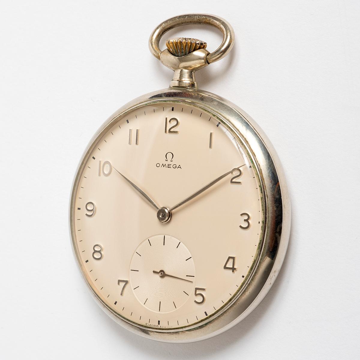 Omega Pocket Watch Ref 141-65, Manual, 161 15 Jewel Movement. Year 1965 In Good Condition In Canterbury, England