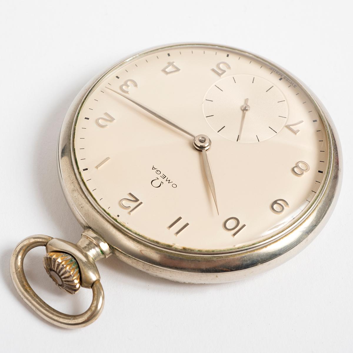 Women's or Men's Omega Pocket Watch Ref 141-65, Manual, 161 15 Jewel Movement. Year 1965