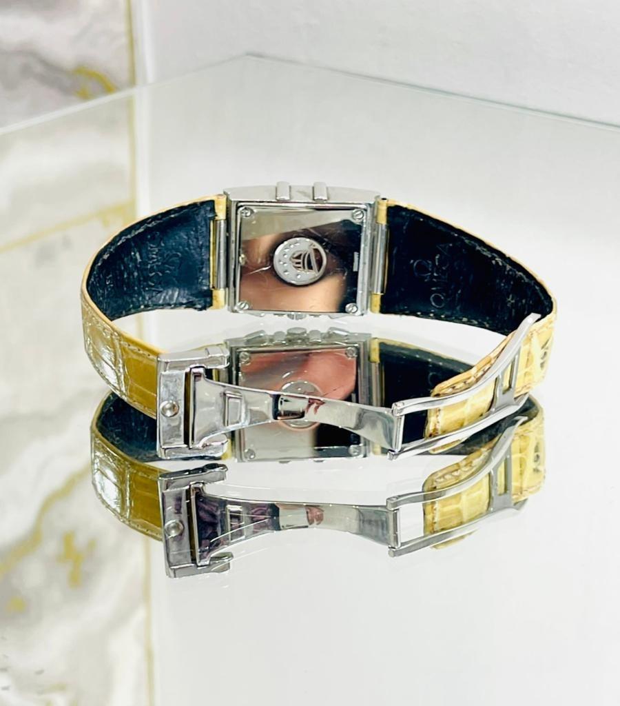 Omega Quadra Constellation Chronograph Diamond Watch For Sale 1