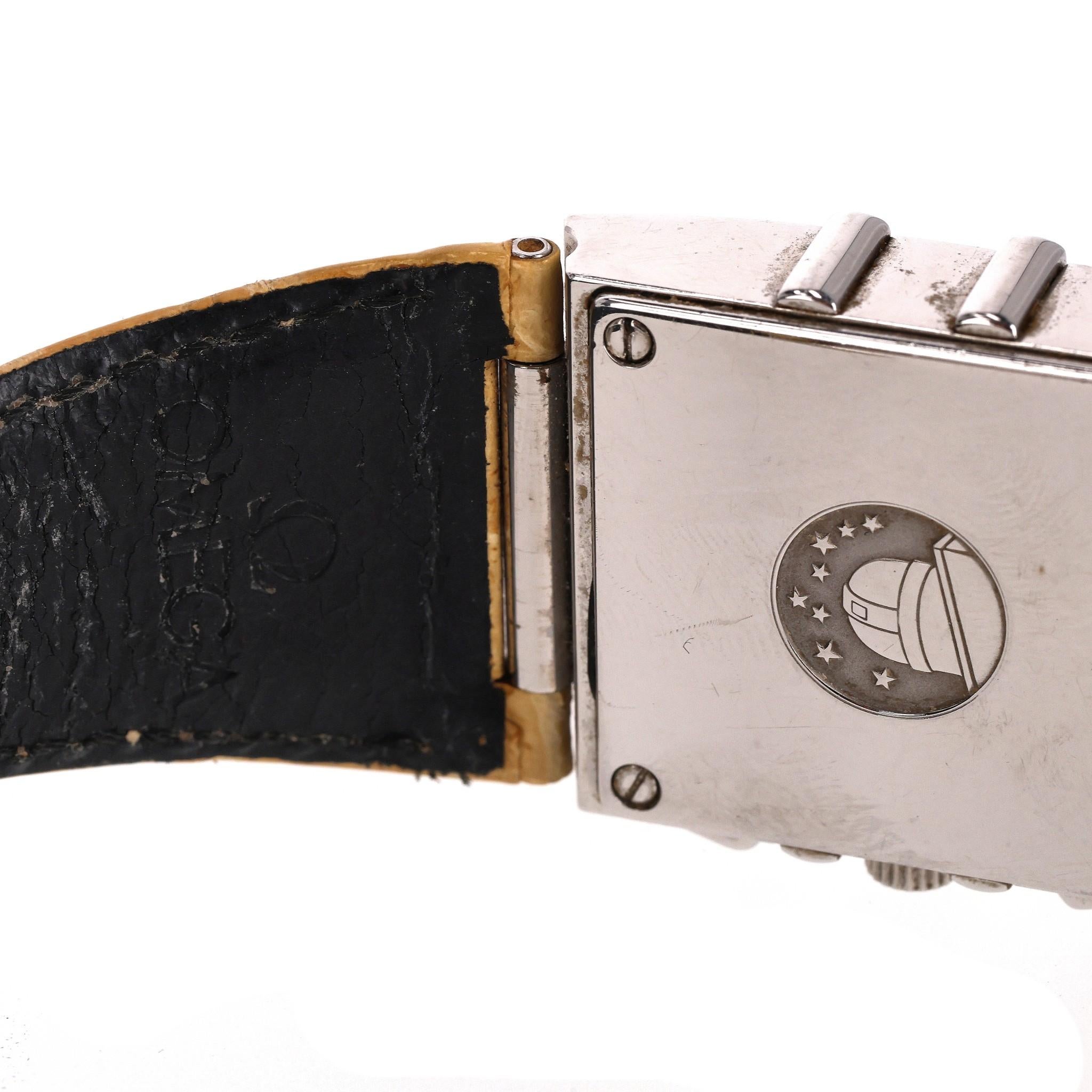 Omega Quadra Constellation Chronograph Diamond Watch For Sale 3