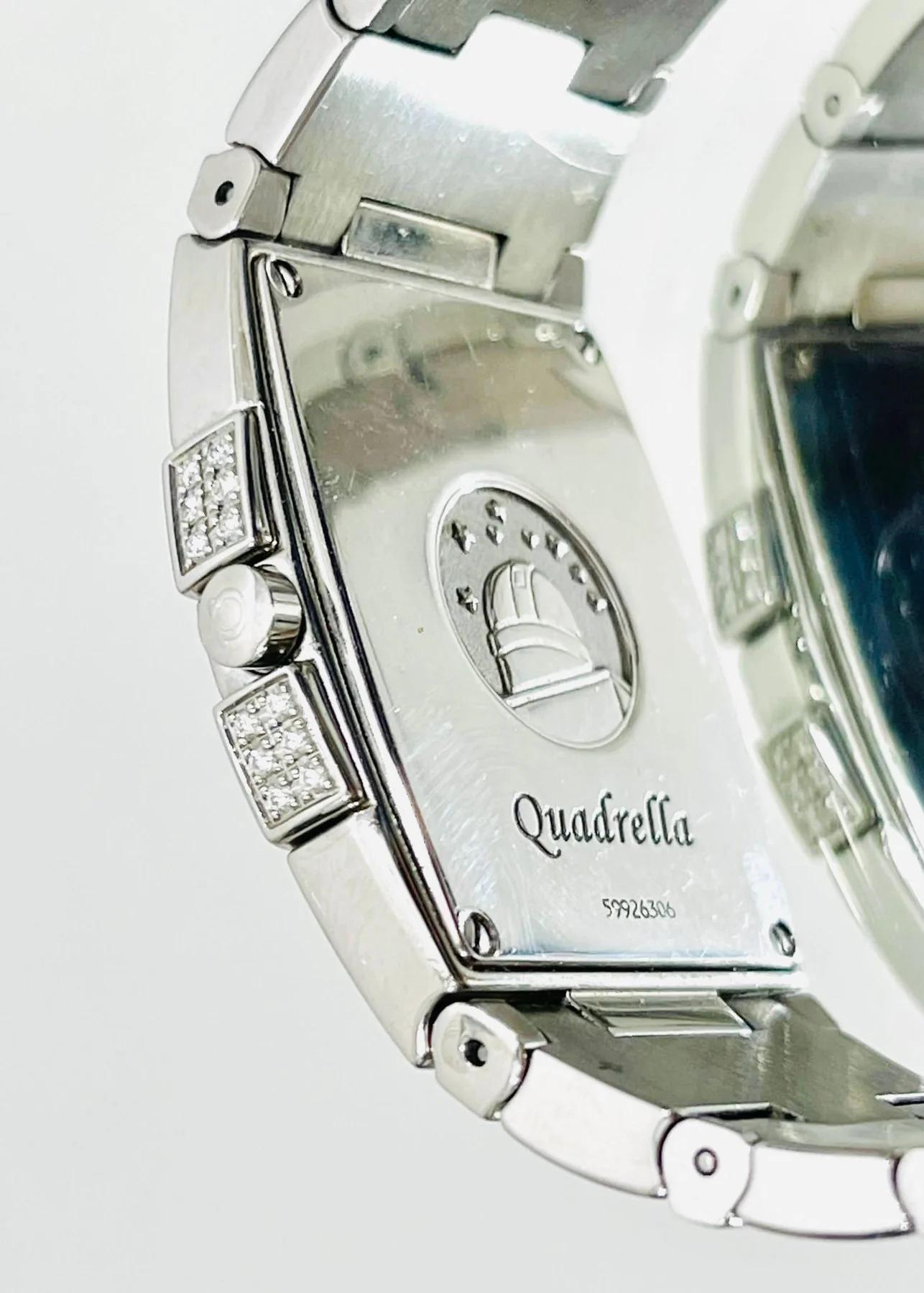 Montre Omega Quadrella Constellation nacre et diamants en vente 1