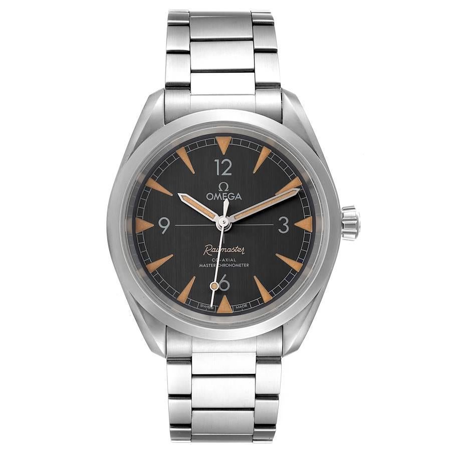 Omega Railmaster Co-Axial Master Herrenuhr 220.10.40.20.01.001 Ungetragen. Automatisches Uhrwerk mit Co-Axial-Hemmung, zertifizierter Master-Chronometer, METAS-geprüft, resistent gegen Magnetfelder bis zu 15.000 Gauß, freie Unruh-Spiralfeder aus