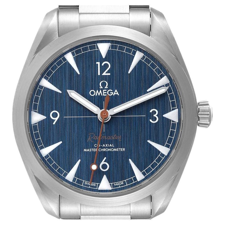 Omega Railmaster Master Chronometer Blue Dial Mens Watch 220.10.40.20.03.001