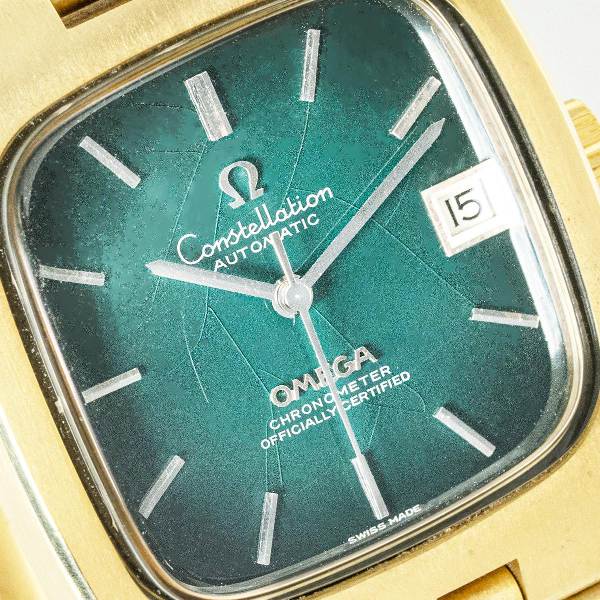 Omega Rare Constellation 'TV' Dark Green Spider Dial Pour hommes en vente
