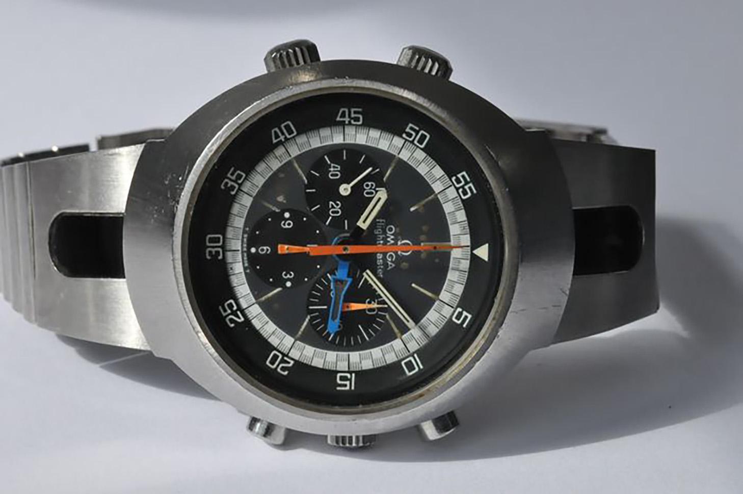 Omega Rare Flightmaster Tropic Dial Chronograph Ref 145026 7