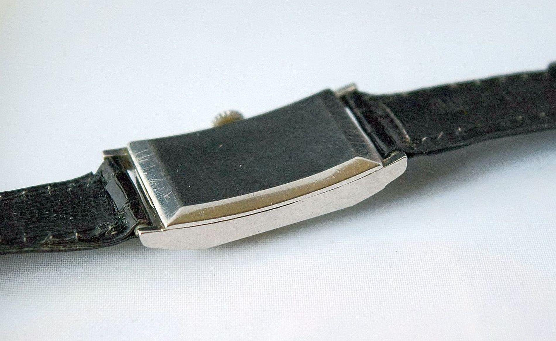 Omega Rectangular Unique Watch Steel Cased Rare Example 3