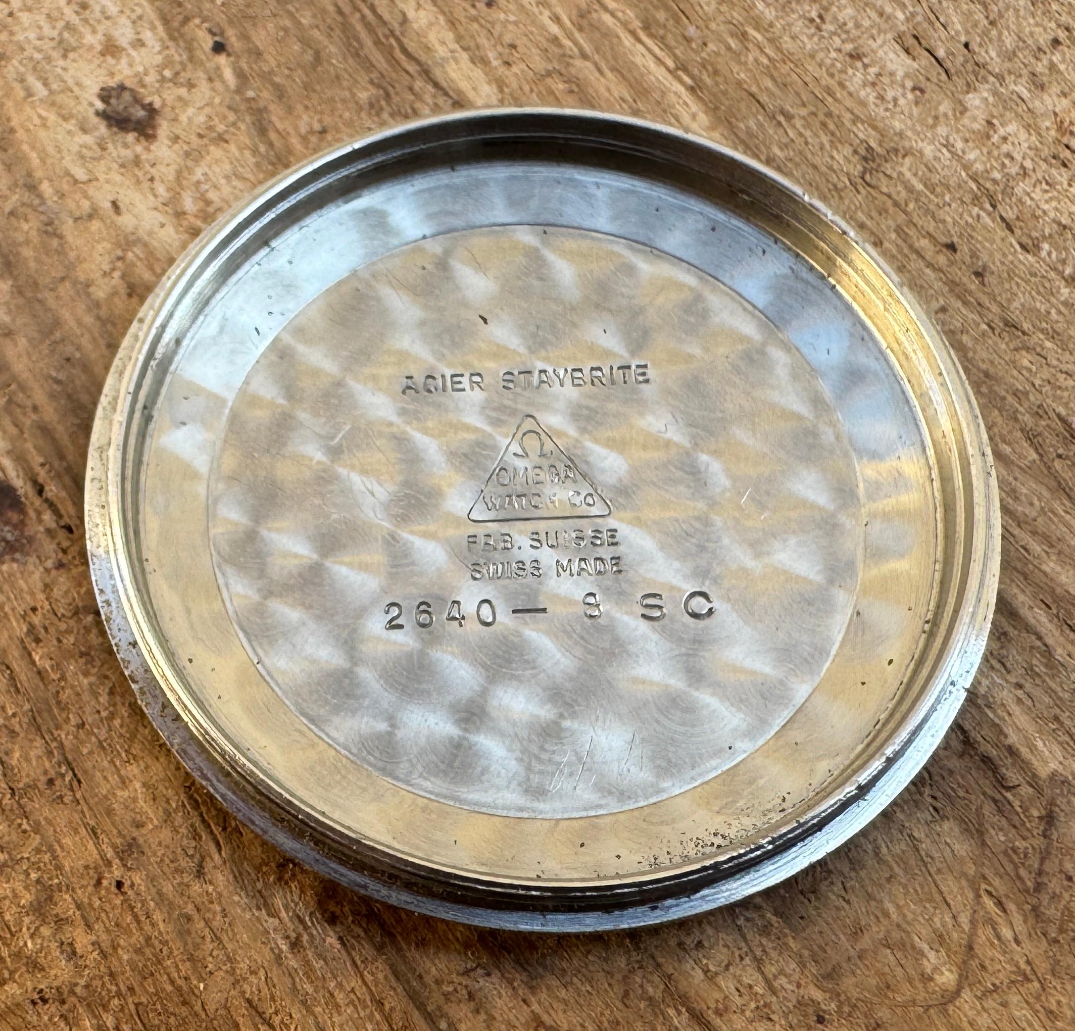 Omega Ref: 2640-8SC Seltenes graues strukturiertes honigfarbenes Zifferblatt JUMBO Cal 283 10