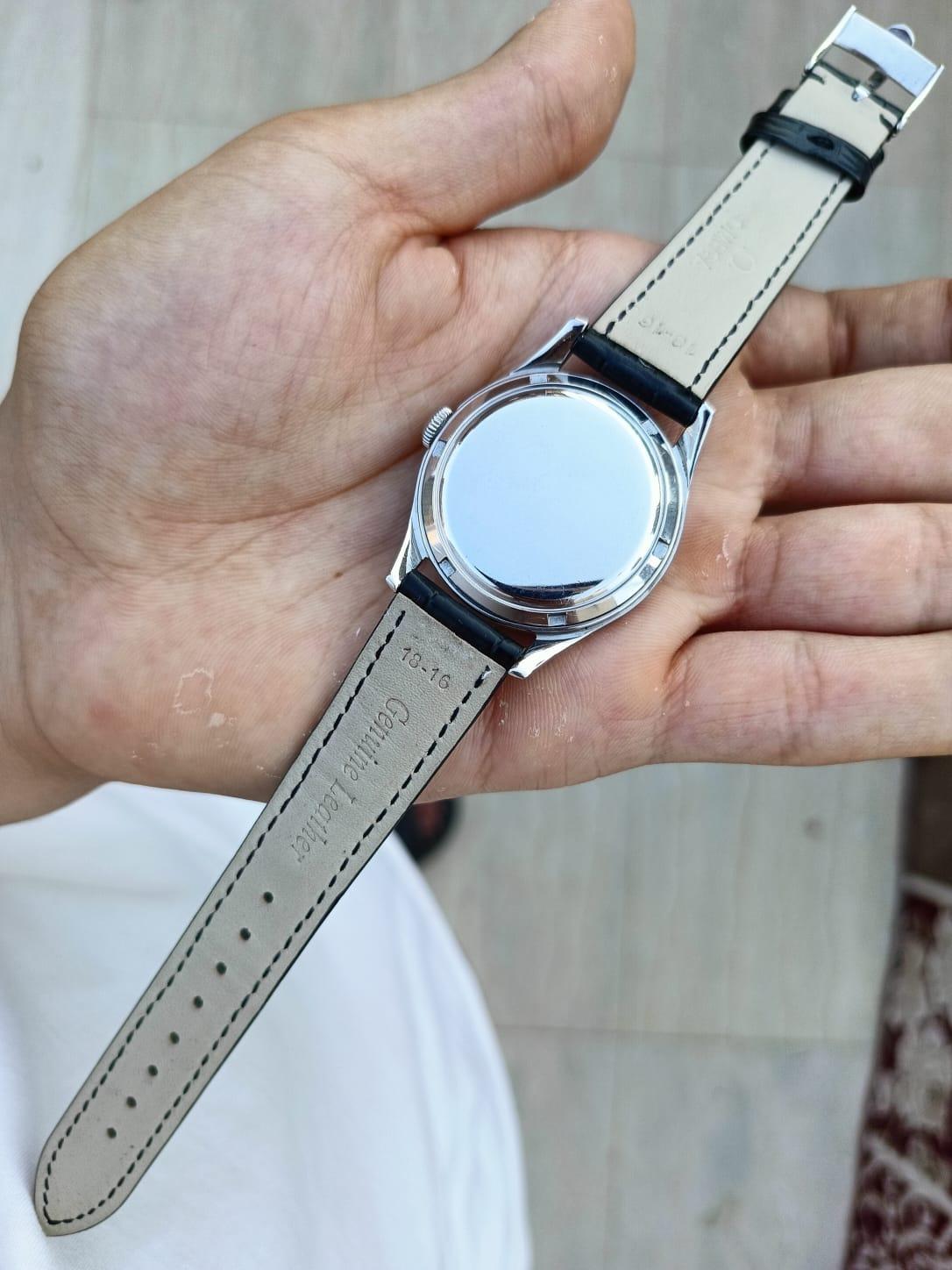 Omega Ref: 2640-8SC Seltenes graues strukturiertes honigfarbenes Zifferblatt JUMBO Cal 283 15