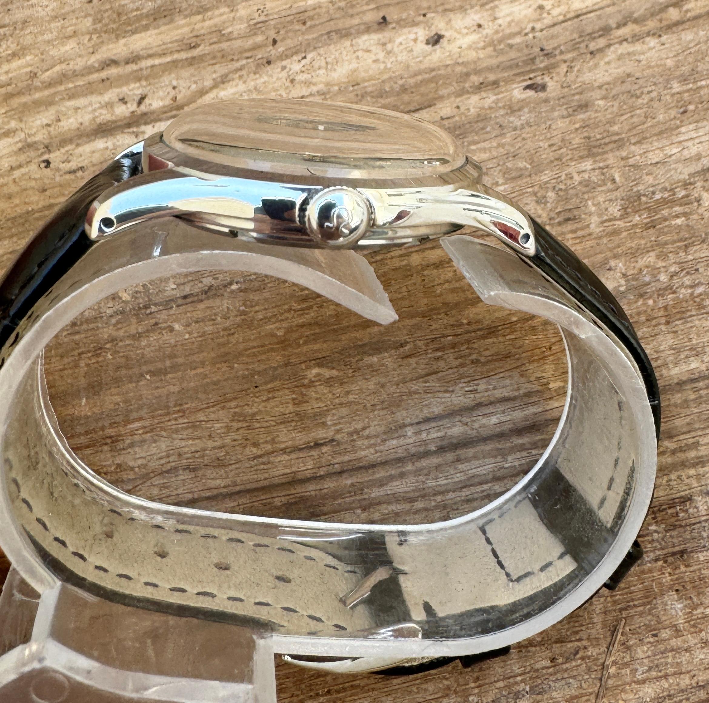 Omega Ref: 2640-8SC Seltenes graues strukturiertes honigfarbenes Zifferblatt JUMBO Cal 283 1