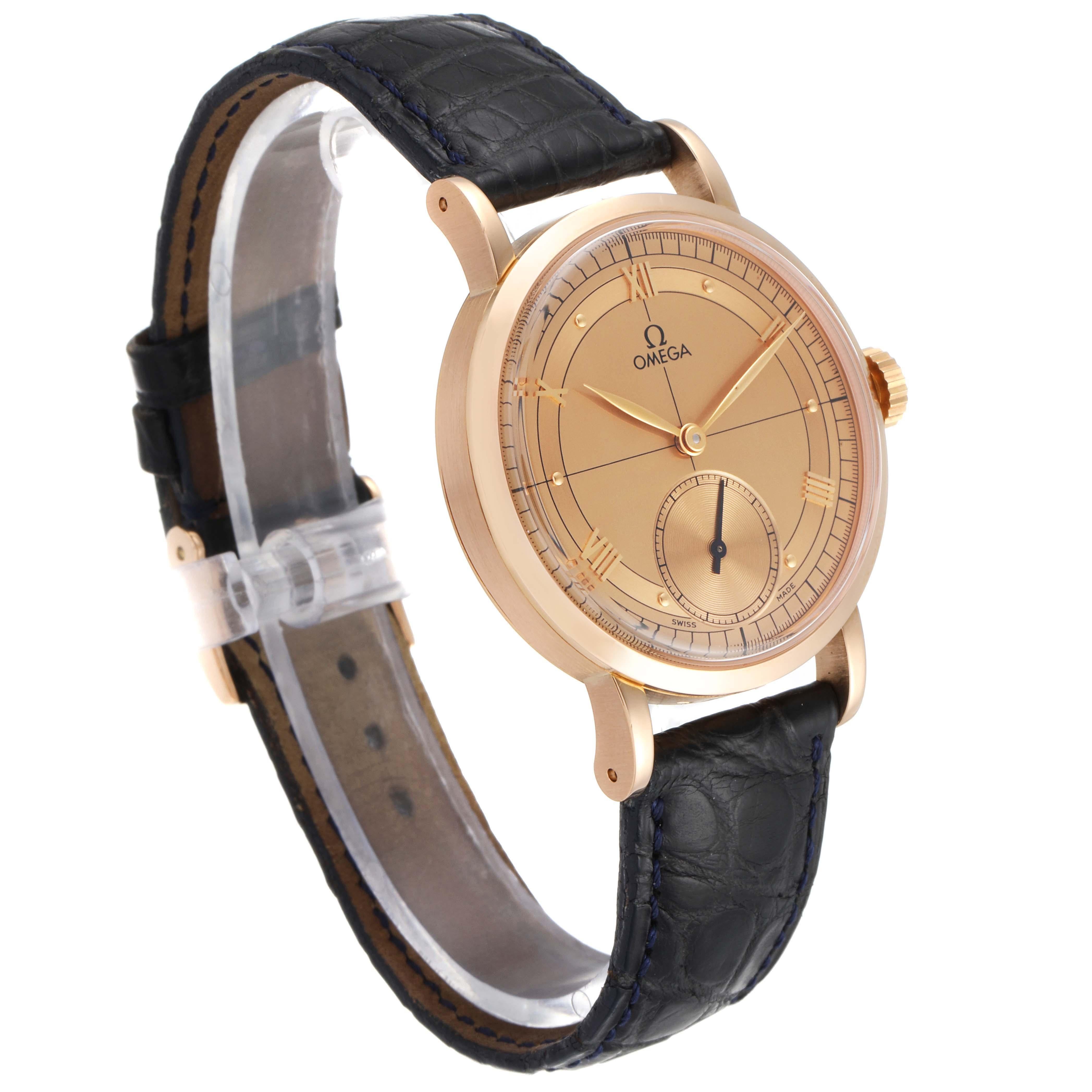 Omega Renaissance 1894 18 Karat Ros�égold Herrenuhr Limitierte Auflage 5950.30.03 im Angebot 1