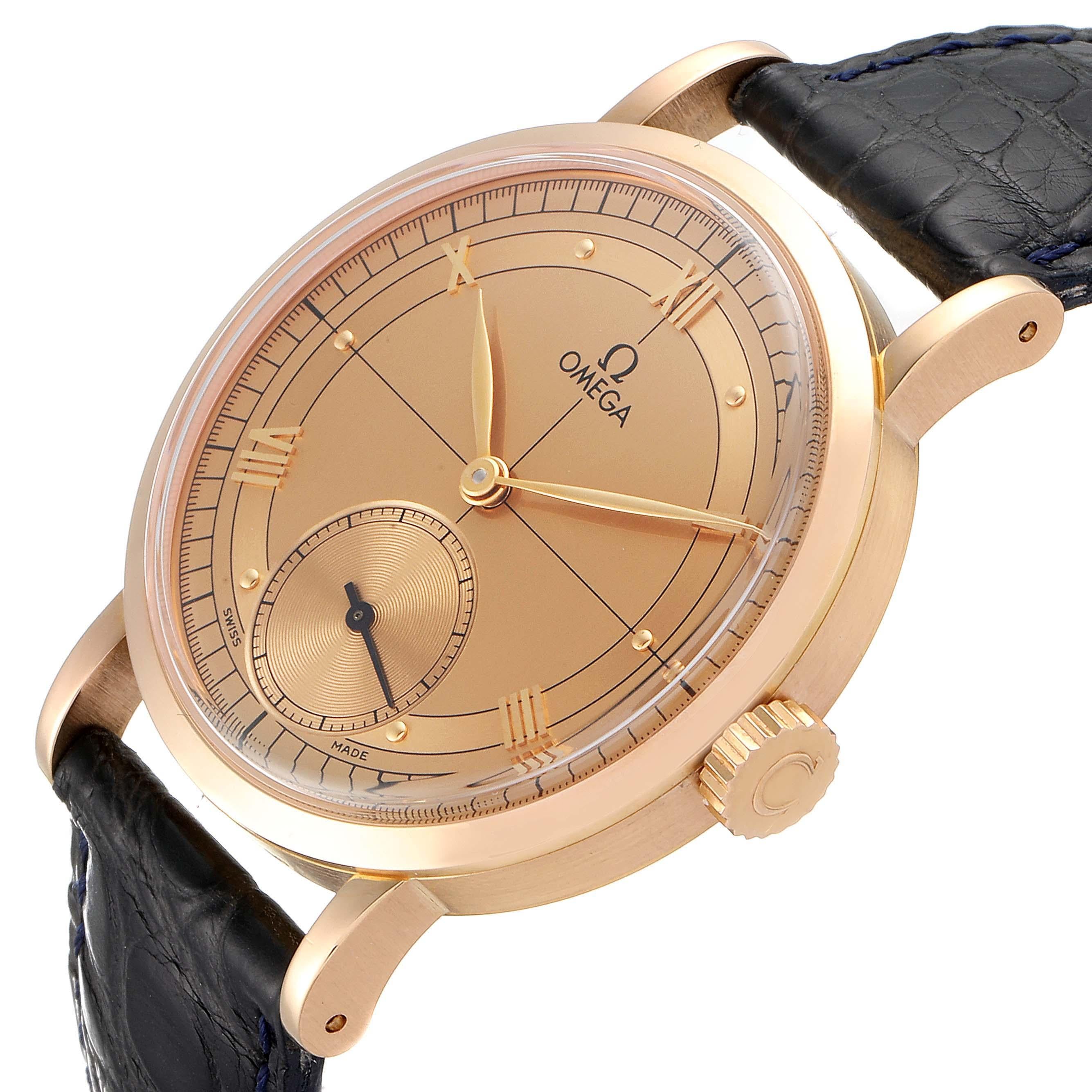 Omega Renaissance 1894 18 Karat Roségold Herrenuhr Limitierte Auflage 5950.30.03 im Angebot 3