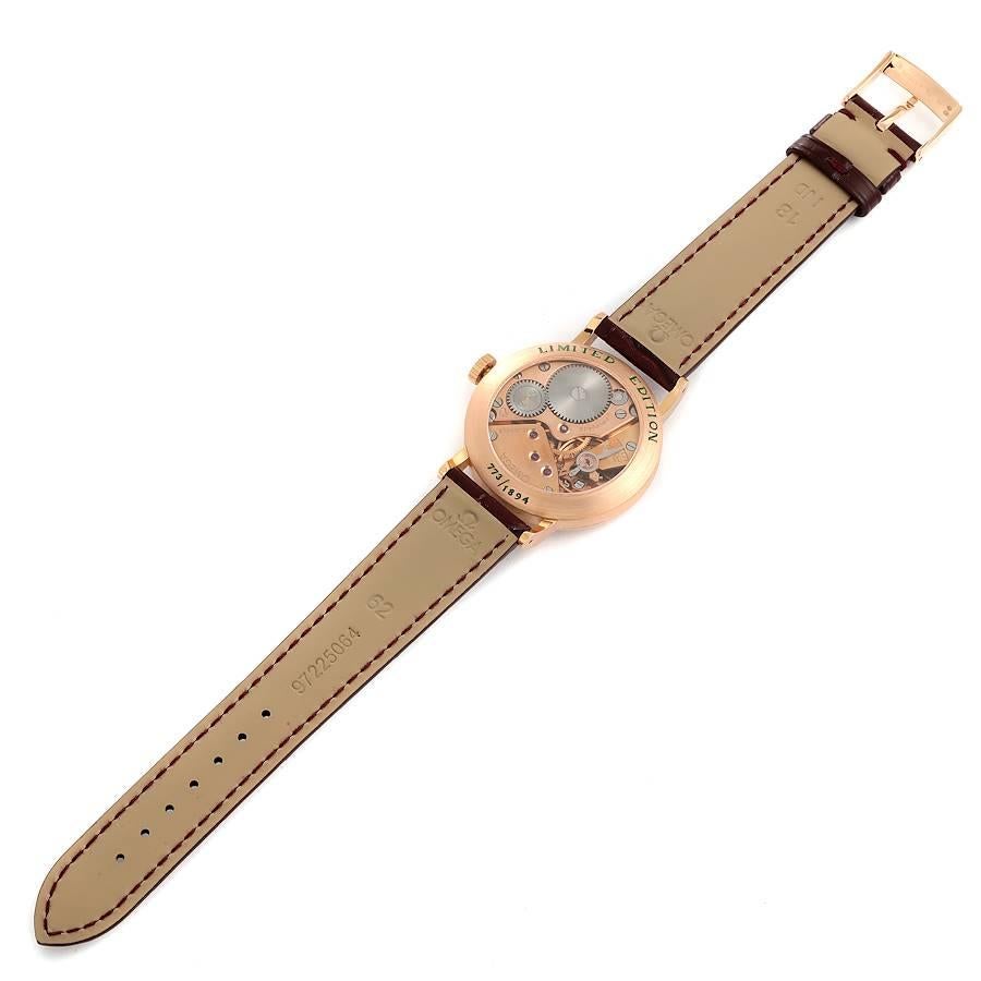 Omega Renaissance 1894 18k Rose Gold Limited Edition Mens Watch 5950.30.03 2