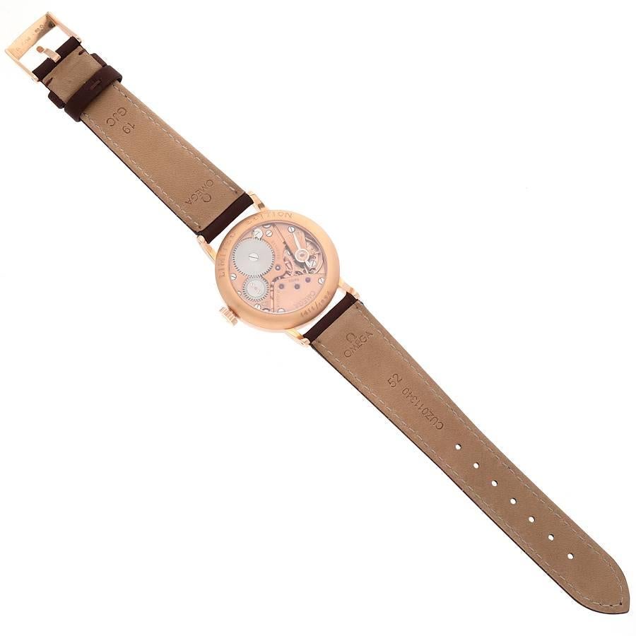 Omega Renaissance 1894 18k Rose Gold Limited Edition Mens Watch 5950.30.03 2