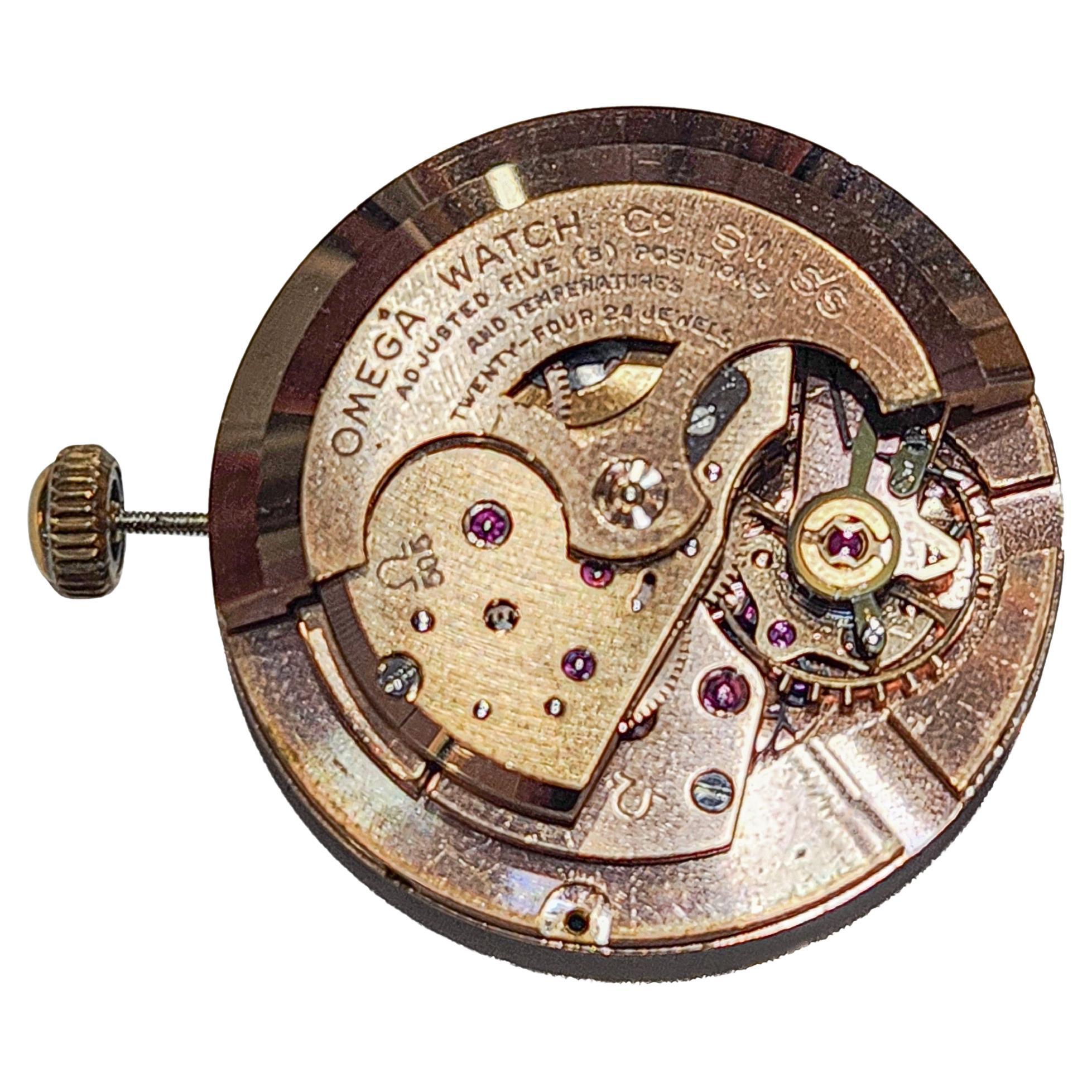 Omega Rose Gold and Steel Constellation with Original Black Dial from 1950's For Sale 12