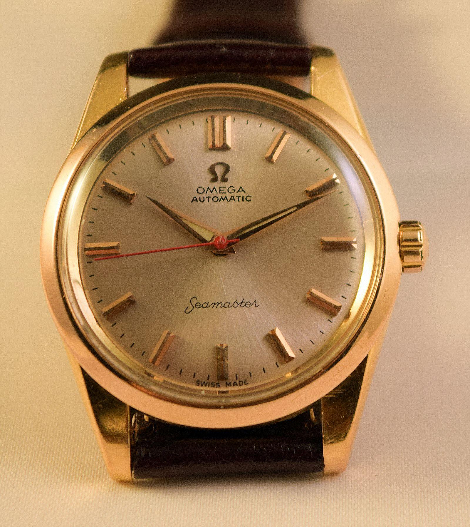 Omega Sea Master Automatic Rare 18 K Solid Pink Gold Case 3