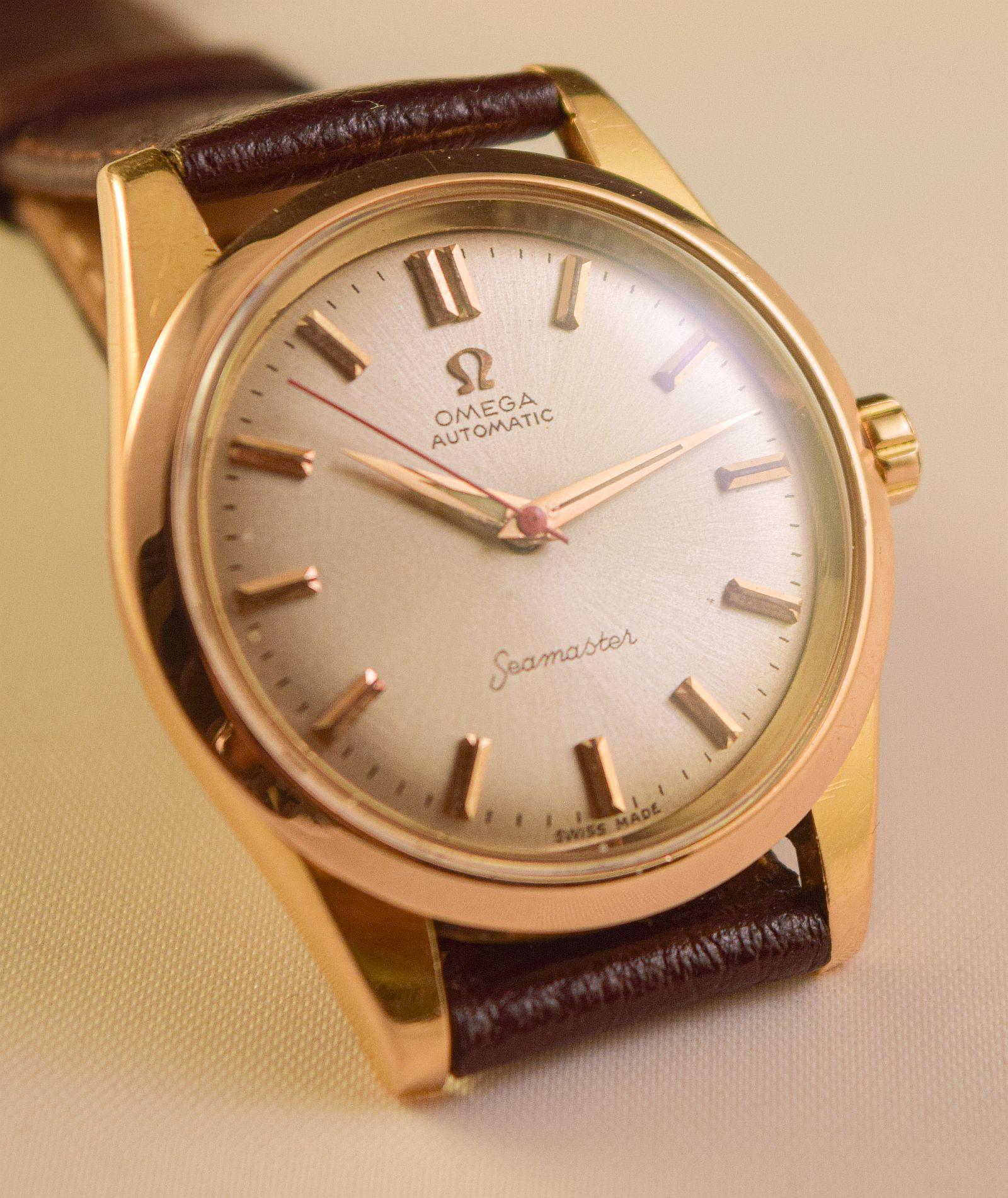 Omega Sea Master Automatic Rare 18 K Solid Pink Gold Case
