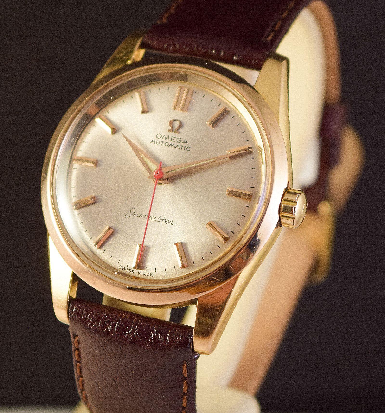 Omega Sea Master Automatic Rare 18 K Solid Pink Gold Case 1