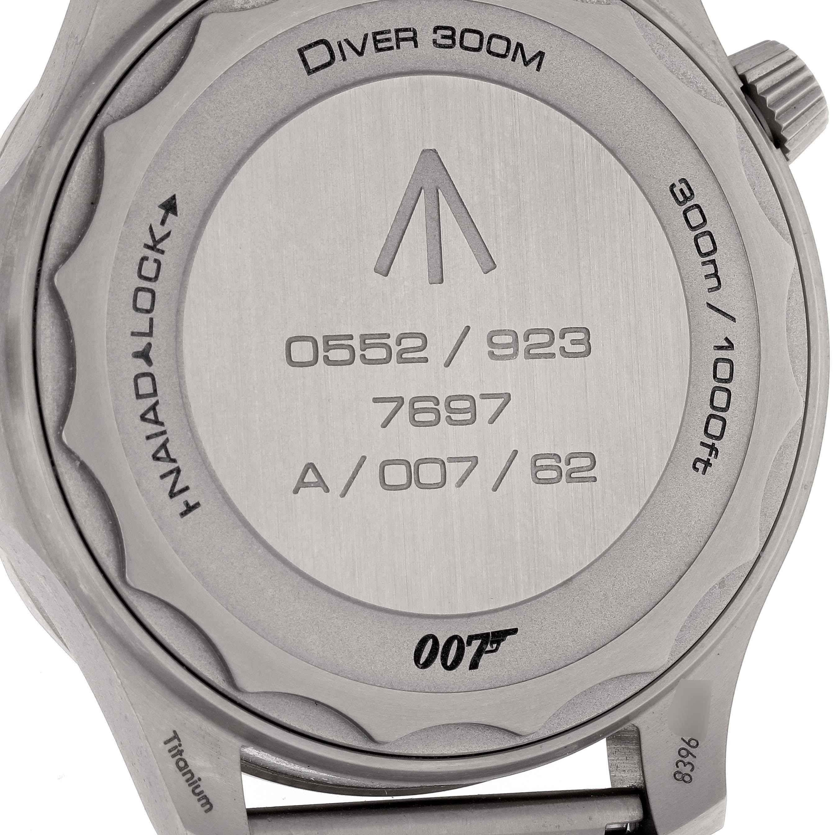 Omega Seamaster 007 Edition Titanium Mens Watch 210.90.42.20.01.001 Box Card 2