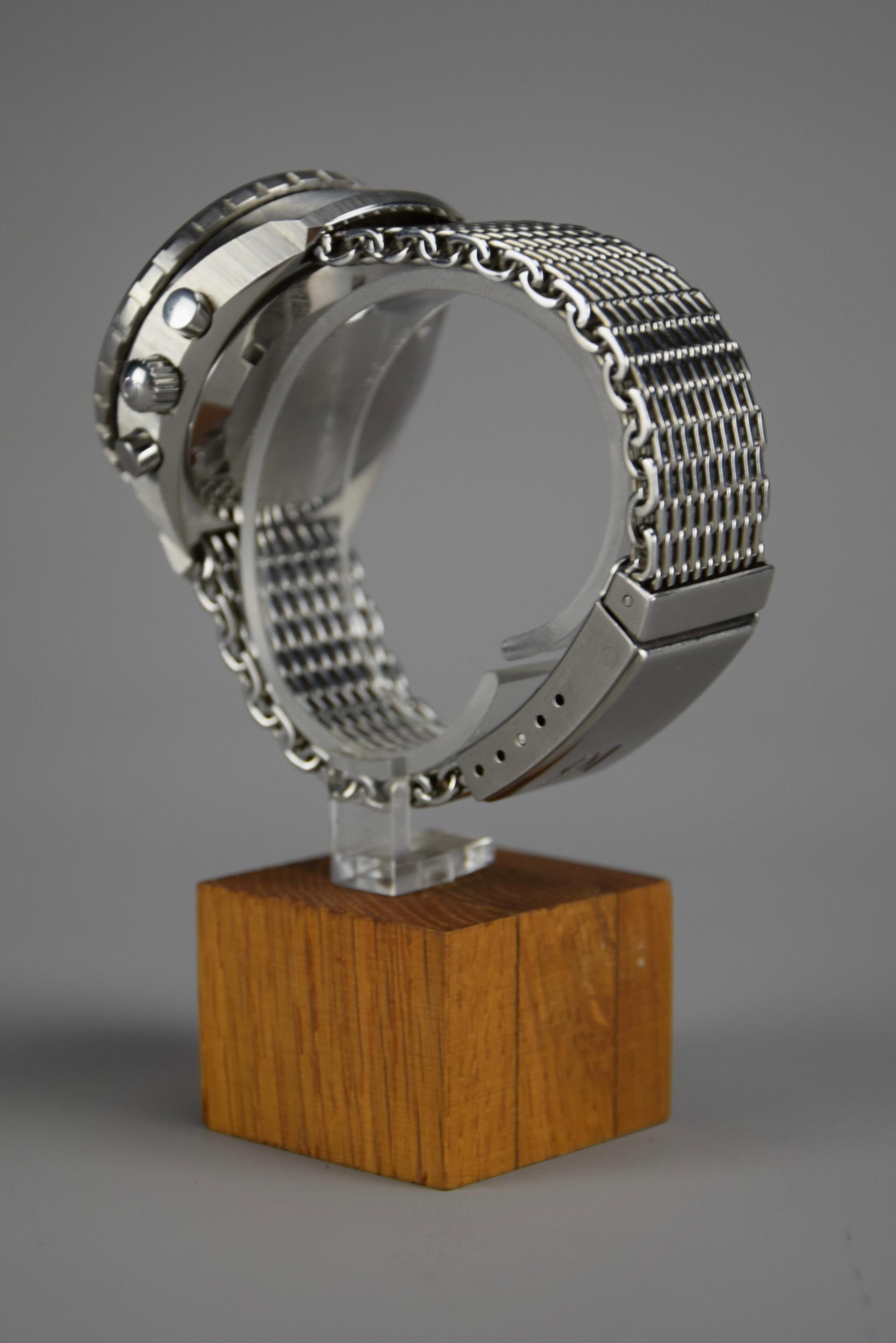 Mid-Century Modern Omega Seamaster 120m Automatic Chronograph 1973 a.k.a. Big Blue For Sale