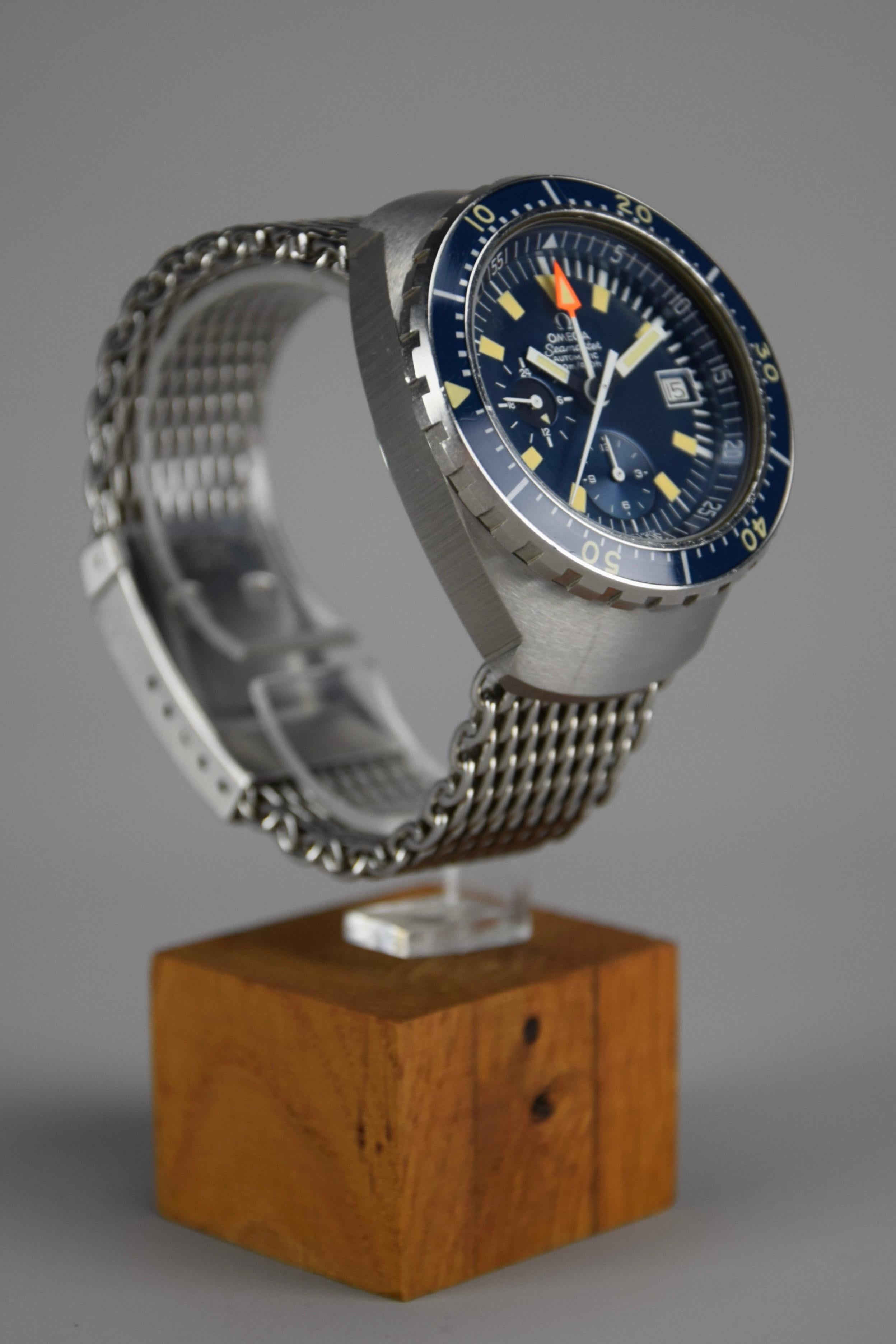 Omega Seamaster 120m Automatic Chronograph 1973 a.k.a. Big Blue For Sale 5