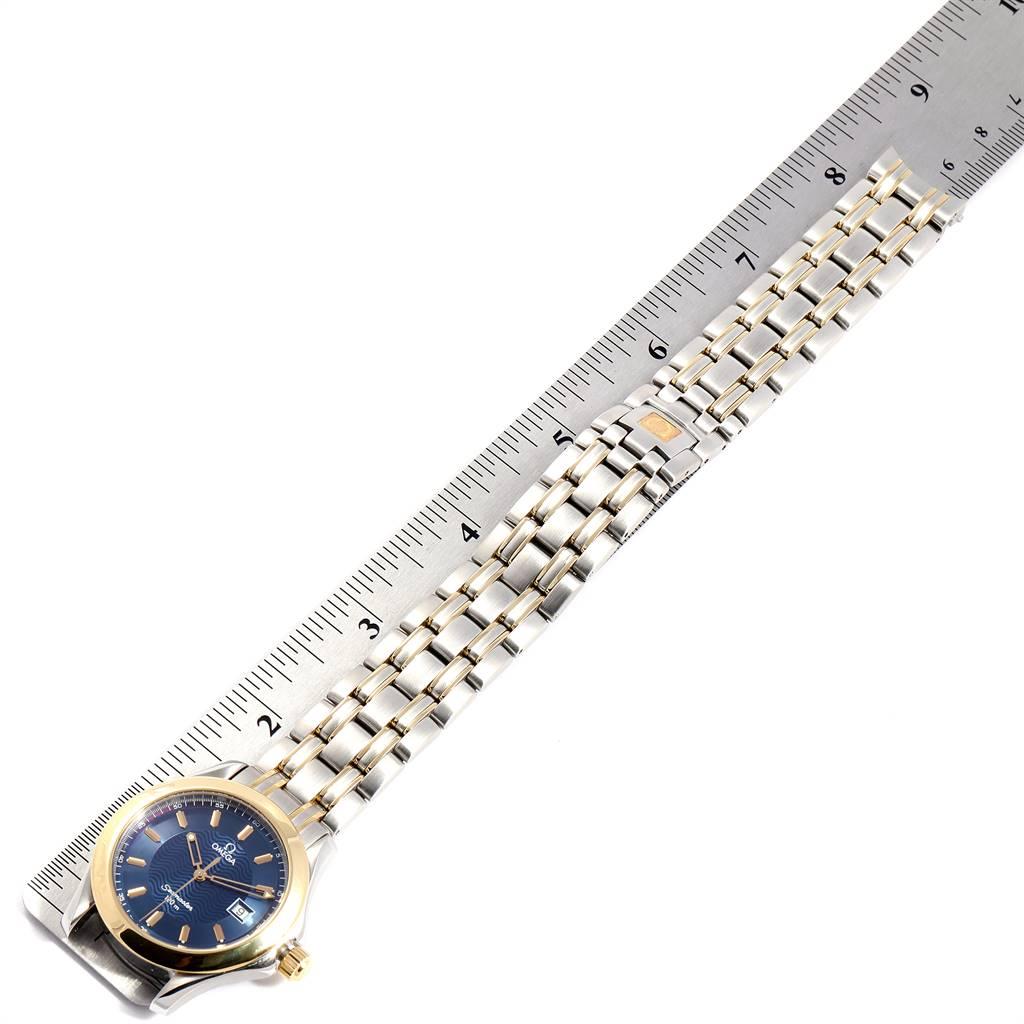 Omega Seamaster 120M Steel Yellow Gold Blue Dial Quarz Watch 2311.81.00 For Sale 1