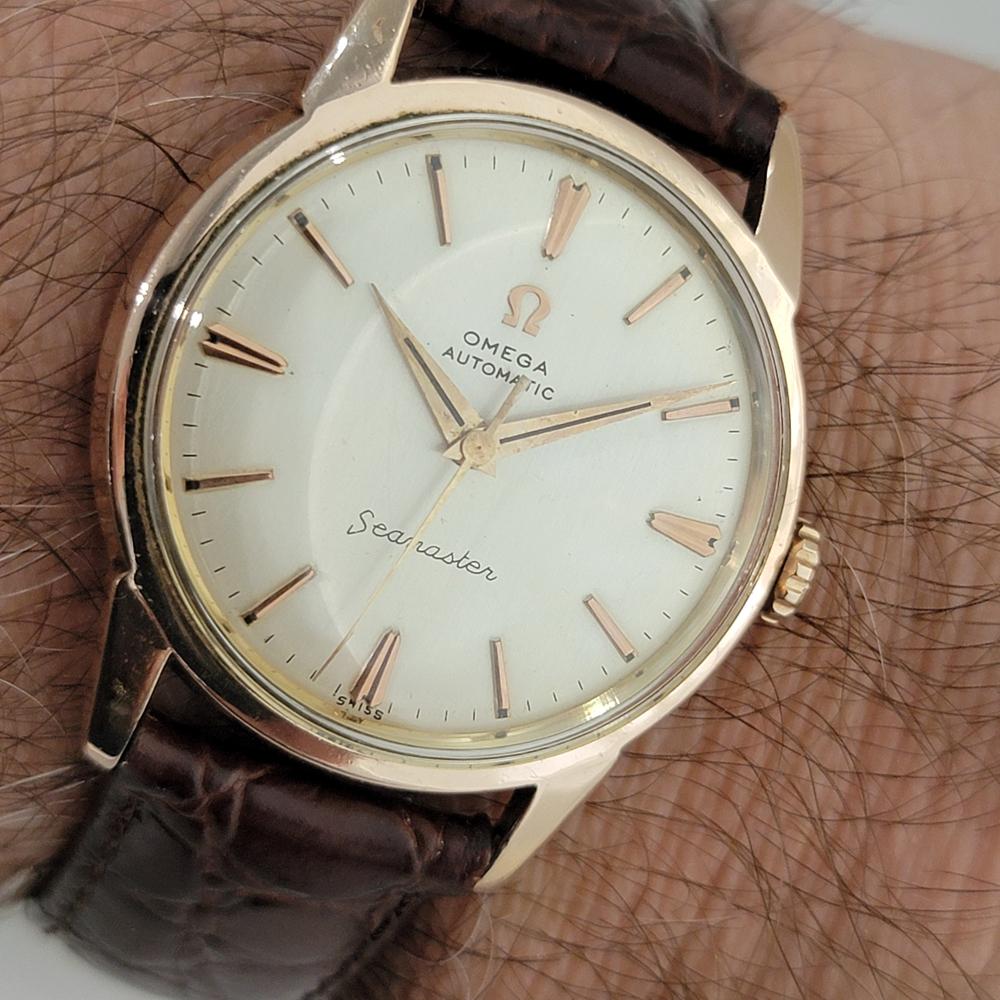 Omega Seamaster 14704 SC 34mm Rose Gold Capped Mens Automatic 1960s RA577 For Sale 9