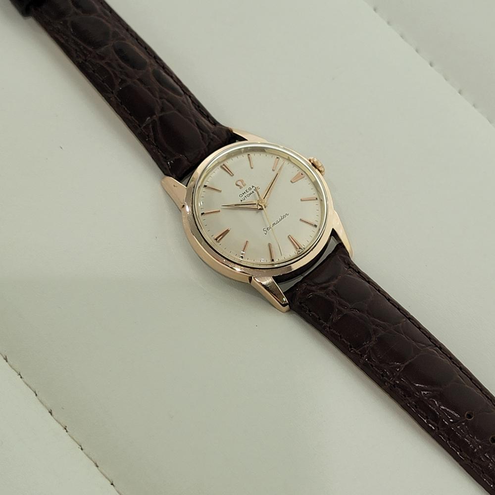 Omega Seamaster 14704 SC 34mm Rose Gold Capped Mens Automatic 1960s RA577 For Sale 3
