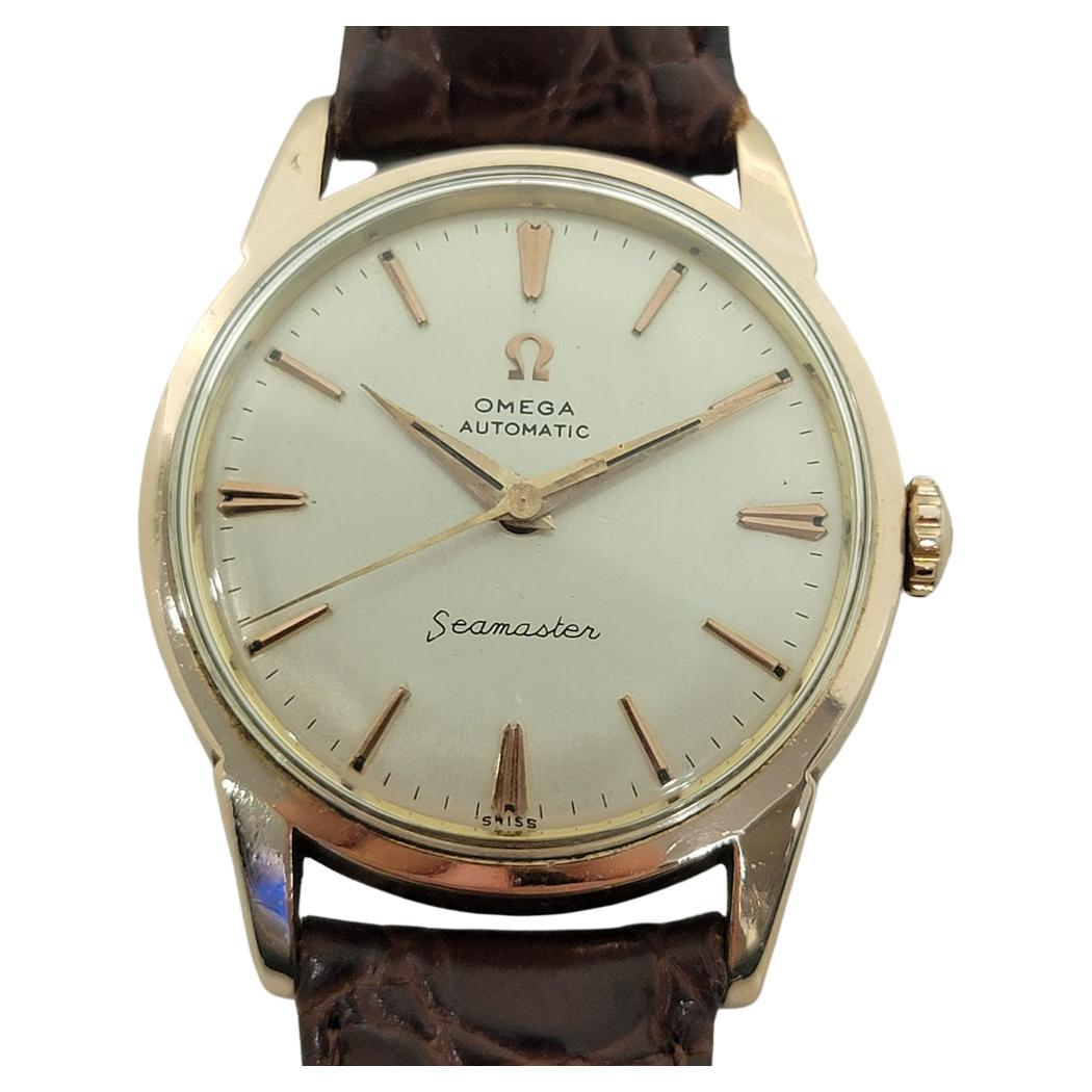 Omega Seamaster 14704 SC 34mm Rose Gold Capped Mens Automatic 1960s RA577 For Sale