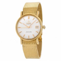 Omega Seamaster 14743 SC-62 18 Karat Yellow Gold Champagne Dial Automatic Watch